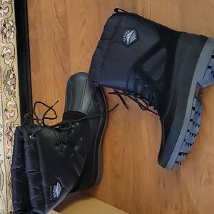 Jousen black winter snow boots waterproof lightweight nylon AMY693 Size 8 NEW…